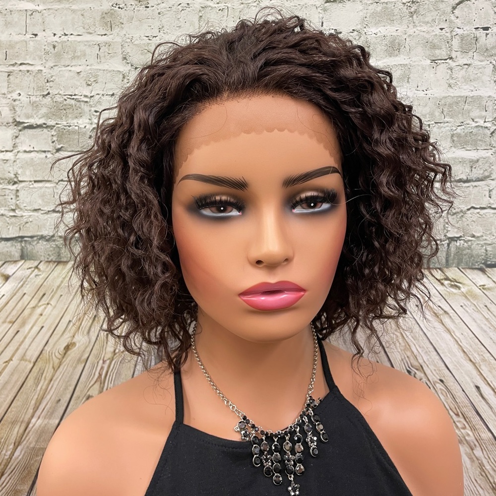 Caris synthetic lace front wig dark brown nwt